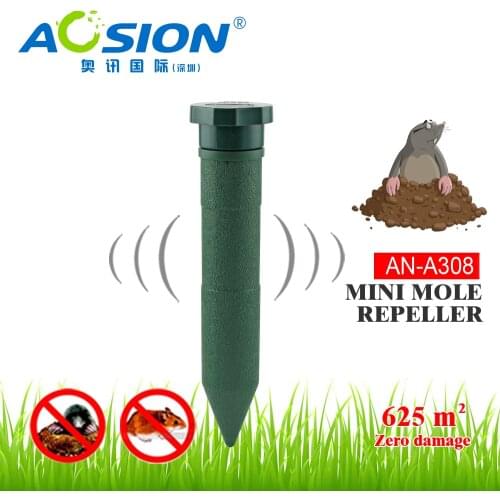 2pcs x Aosion Garden Battery plastic rodent mole vole gopher repeller sound and vibration to repel Mole Pest control