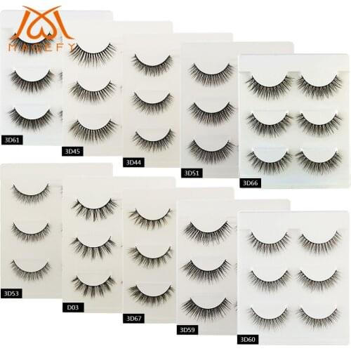 30pairs/lot Natrual 3d Mink Eyelashes Fake Lashes 3d Mink Lashes Cruelty Free False Eyelashes Makeup Kit Faux Cil maquiagem