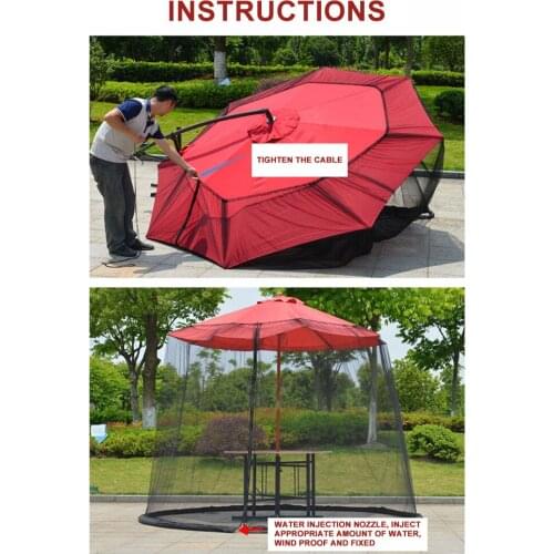 300x230cm Camping Net Courtyard Umbrella Net Cover Keep Insect Patio Deck Cover Mosquito Net Garden Umbrella Sail Installation