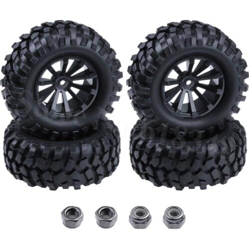 4pcs/lot 1.9" Tires 96mm Wheel 12mm Hex Hub For RC 1:10 Rock Climbing Crawler Car Tamiya HSP HPI AXIAL SCX10 Exceed