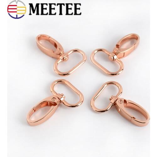 5/10pcs 16/20/25/32/38mm Rose Gold Bag Metal Buckle Swivel Lobster Clasp Snap Hook for Strap DIY Hardware Leather Accessories