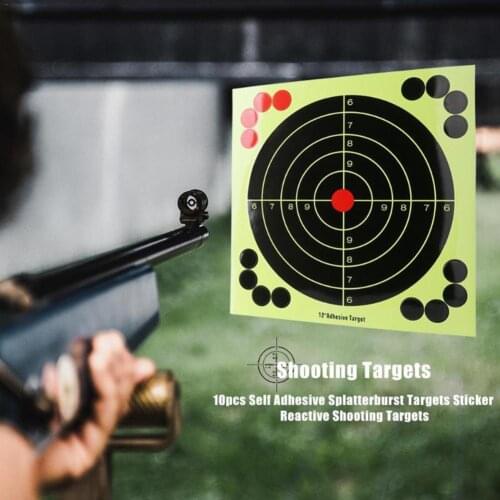 8-Inch/12-Inch Color Splash Flower Target Adhesive Reactivity Target Stickers 20pcs/lot Shooting Targets for Airsoft Air Rifle