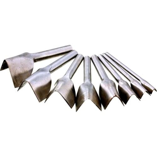 8pcs 10-45mm Leather Craft Tools V Shaped Cutter Handmade Strap DIY Saddle Belt Wallet Punch Sewing Carving Hand Tools