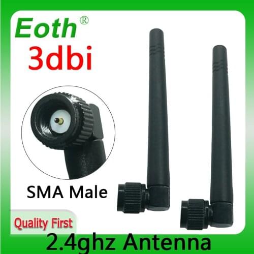 2.4ghz Antenna 3dbi SMA Male wifi antenna 2.4G Aerials 2.4 Ghz antenne SMA Plug Connector wi fi Antena wi-fi antennas IOT router