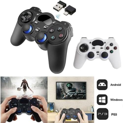 2.4G Wireless Controller Gamepad For Android Tablet Phone PC Smart TV Box Gaming Joystick Joypad With Micro USB OTG Converter