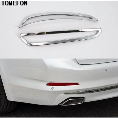 For BMW 5 Series G30 G31 2017 2018 Car ABS Chrome Rear Back Foglight Fog Light Lamp Surround Cover Frame Trim Gloss Silver