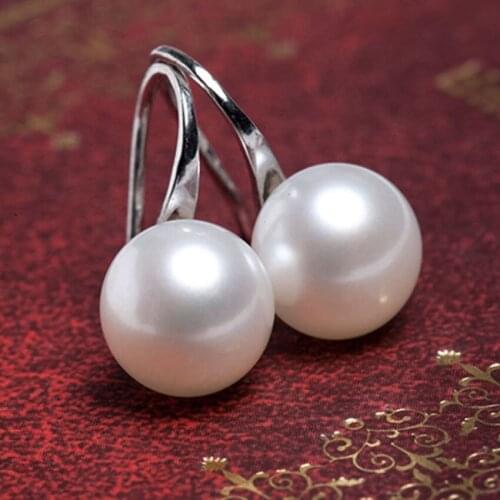 Elegant Simulation Pearl Dangle Earrings Cocktail Party Silver Plated Bridal Drop Earrings Wedding Jewelry for Women Gifts
