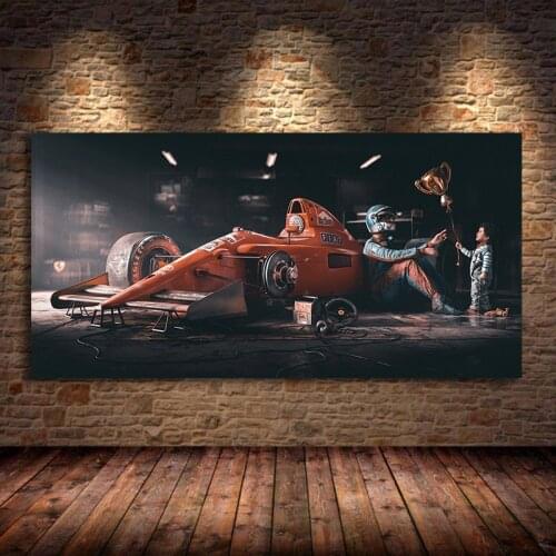 F1 Formula Legend Champion Race Car Poster Wall Art Oil Canvas Prints Vintage Painting Modern For Living Room Home Room Decor