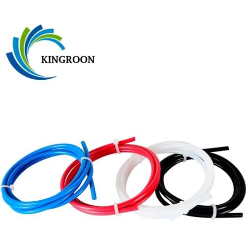 KINGROON 1M PTFE tube 2*4 For E3D V5 V6 1.75mm filament For J-head hotend RepRap Extruder Throat PTFE tube 3D Printer Parts