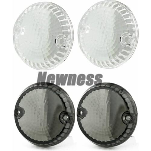 Smoke Clear Turn Signals Indicators Lens Cover Front Rear For Kawasaki Vulcan 500 750 1500 for Yamaha Warrior 2001-2007 V-Star