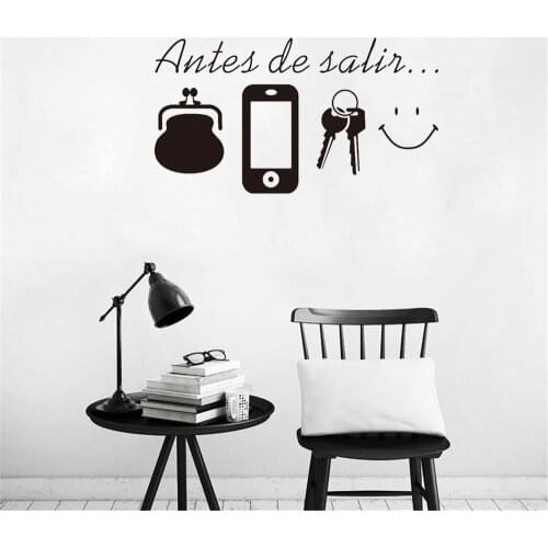 Spanish Quotes Wall Stickers Anter de lalin Wall Decal Home Decoration For Living Room Bedroom Vinyl Art Mural ru4024