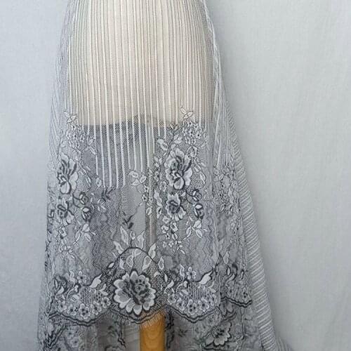 3Meter quality striped eyelash lace width 150CM handmade clothing accessories wedding decoration