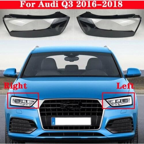 Auto Light Caps For Audi Q3 2016-2018 Car Headlight Cover Transparent Lampshade Lamp Case Glass Lens Shell