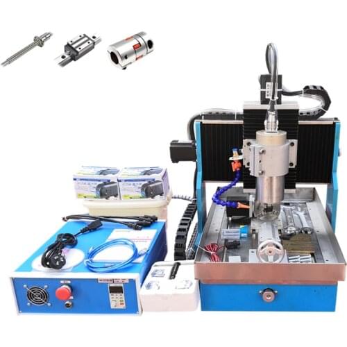 Linear Guide Rails 1.5KW 2.2KW 4 Axis CNC Router MACH3 USB 3040 Metal Aluminum Iron Steel Engraving Milling Machine