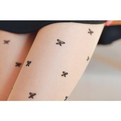 Fashion Butterfly Jacquard Tights Women Sexy Pantyhose Lingerie