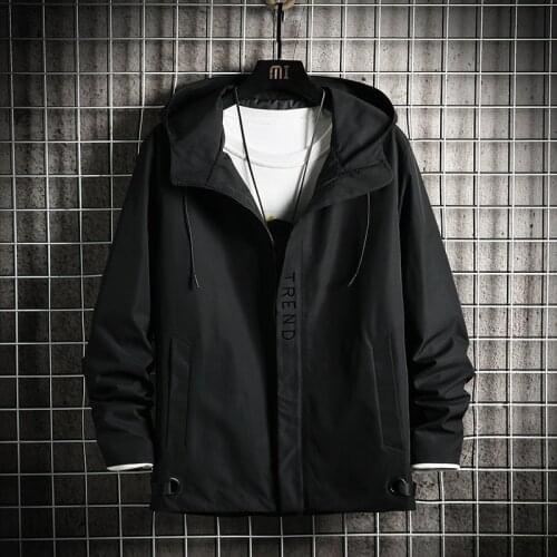 Autumn 2021 Men Cargo Jacket Stand Collar Oversized Plus Sized Outwear Hip Hop Streetwear Coat Casual Wind Breaker Jacket Men
