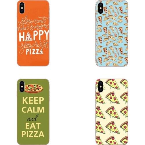 Soft Transparent Cases Covers For Xiaomi Mi A1 A2 A3 CC9 CC9E 9T mi10 mi9 mi8 pro lite SE Cute Eating Pizza Patterns