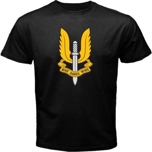 New SAS United Special Forces Army Mens Black T-Shirt Size S to 3XLSummer Style Casual Clothing