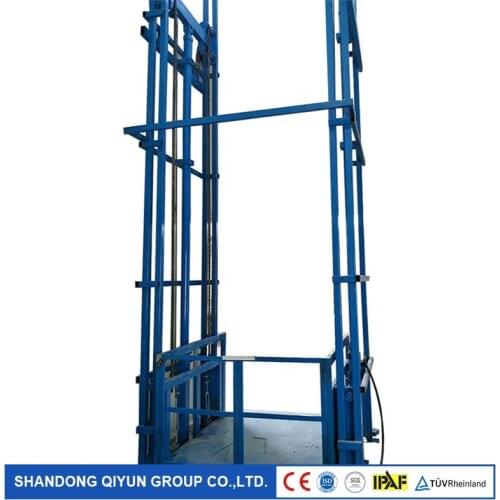 Qiyun New 2021 CE ISO Approved Cargo Lift Wall Mounted Industrial Cargo Lift for Lifting Materials and Goods Load 1 Ton