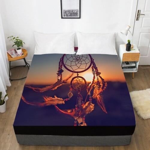 3D Fitted Sheet,Bed Sheet With Elastic Twin/Full/Queen/King/Custom,Mattress Cover 150*200/180/160x200,Bedding Dreamcatcher Cover