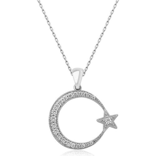 Tevuli 925 Sterling Silver Moon Star Women 'S Necklace