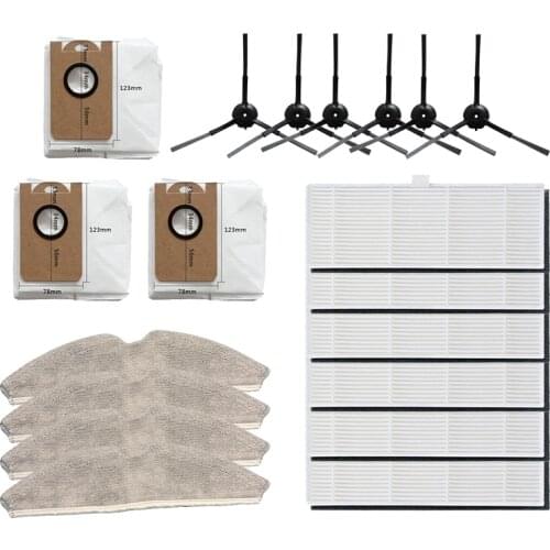 For Proscenic M7 Pro Vacuum Cleaner Main Brush Side brush HEPA filter Mop cloth Dust Bag Replacement Accessories Parts Kits
