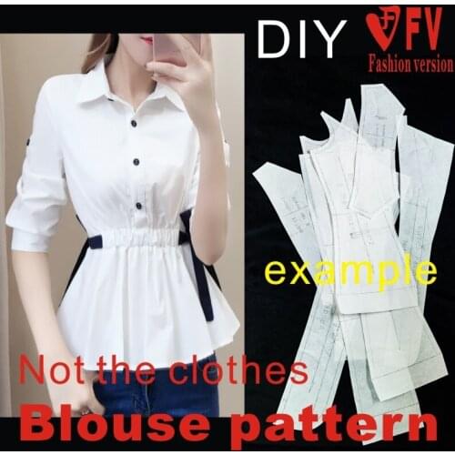 Ladies' mid-sleeve fashion shirt pattern clothes sewing drawings BCY-88