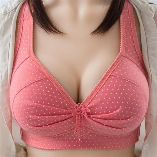 Brand Hot Sexy Push Up Bra Women Bra Deep V Cotton Blend Ladies Underwear New Large Size WomenS Bra Without Steel Ring