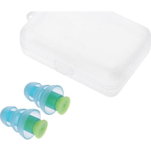 1 Pair Silicone Earplugs Noise Cancelling Reusable Ear Plugs Hearing Protection For Sleep DJ Bar Bands Sport