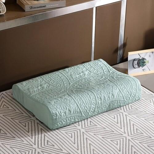 1 Pair Quilted Pillowcase Gray White Waterproof Latex Pillow Cases for Bed Sleeping Pillow Case 30x50cm/40x60cm Pillow Covers