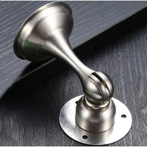 2Pcs Magnetic Door Stop Stainless Steel 3M Pads Manual Prevent Door Damage Stopper Residences Dormitories Offices Door Stopper