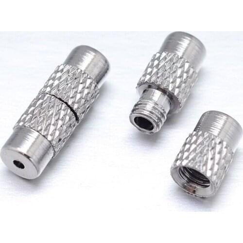 200pcs Platinum Column Brass Screw Clasps Jewelry Findings for Jewelry Making DIY ,12x4mm, Hole: 1mm