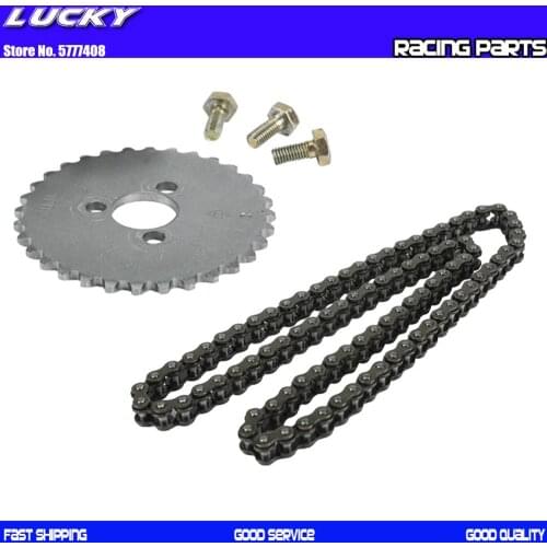 Motorcycle 90 Links Timing Chain 32T Timing Gear Sprocket For lifan 125 125cc 1P52FMI Horizontal Engines Dirt Pit Bike ATV Parts