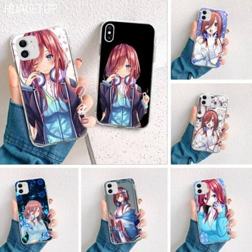HUAGETOP Nakano miku Gotoubun no Hanayome Phone Case for iphone 12 pro max 11 pro XS MAX 8 7 6 6S Plus X 5S SE 2020 XR cover