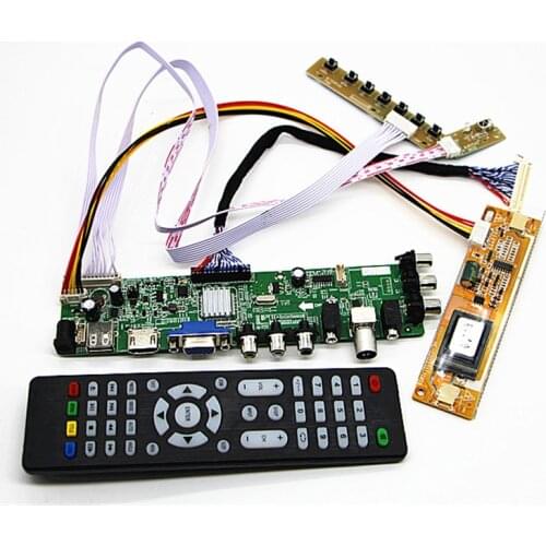 DVB-T2/DVB-T/DVB-C LCD digital TV Driver Controller Board Kit 21.5 inch LM215WF1-TLE1 1920*1080 LCD controller board DIY kit