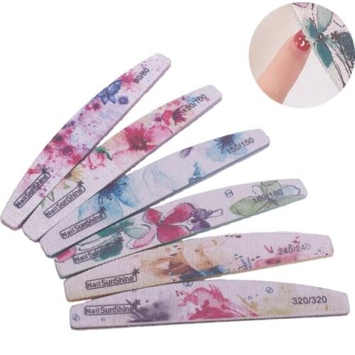 ELECOOL 1PC Professional Double Sided Nail Files Tool Brush Printing Gel Polishing Nail Art Beauty Tool Sanding Polish Nail Care