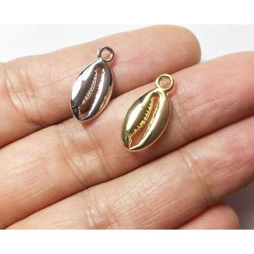 Eruifa 20pcs 12mm Very Pretty Shiny Alloy Shell Wholesales necklace,earring bracelet jewelry DIY handmade 2 colors,L&N free