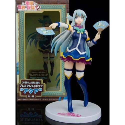 20.5cm Aqua Figure Japanese Anime Figure KonoSuba Gods Blessing on This Wonderful World PVC Action Model Doll Cosplay Toy