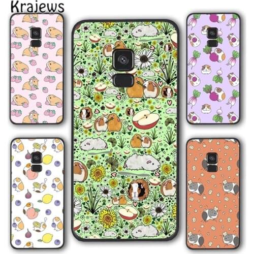 Krajews Cute Cartoon Guinea Pig Phone Case Cover For Samsung Galaxy S5 S6 S7 edge S8 S9 S10 E lite S20 plus ultra Note funda