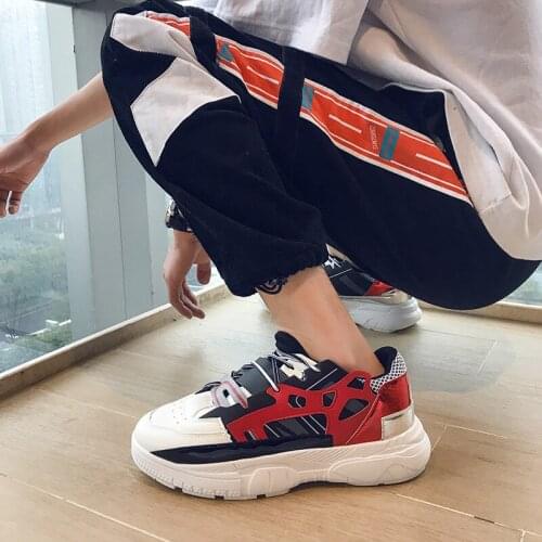 2019 Sneakers Men thick Sole Platform Casual Shoes Man Mixed Color Chunky Men Trainers Creepers tenis masculino K3-86