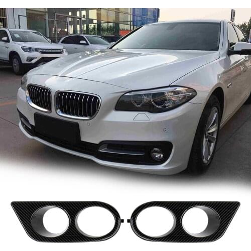 LEEPEE Car Fog Light Covers Car styling Fiber/Black Front Bumper For BMW E46 M3 2001-2006 Dual Hole Surround Air Duct Plastic