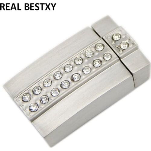 20pcs/lot hole size: 12*3.5mm 316l Stainless Steel Buckle Magnet Hook Jewelry Findings For Leather Bracelet Magnetic Clasp DIY