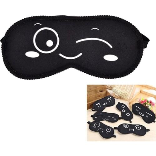 1pc Unisex Sleeping Eye Mask Black Mask Travel Sleep Tools Bandage On Eyes Black Eye Shade Sleep Mask