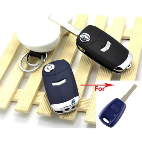 20PCS/lot For 1 Buttons Modified Flip Remote Key Shell Case For Fiat With SIP22 Uncut Blade Keyless Fob Key Cover