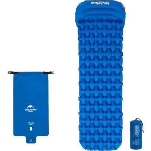 Fashion Nylon inflatable camping mat bed inflatable air mattress sleeping pad nature hike