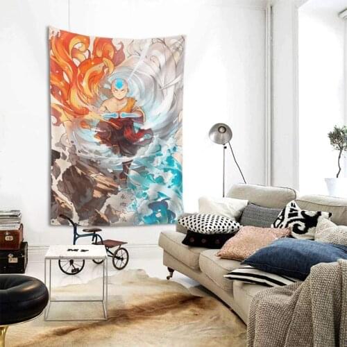 Wall Tapestry Avatar The Last Airbender Tapestry Backdrop Blanket Hanging Fabric Home Decor 95x73cm / 150x100cm / 150x130cm