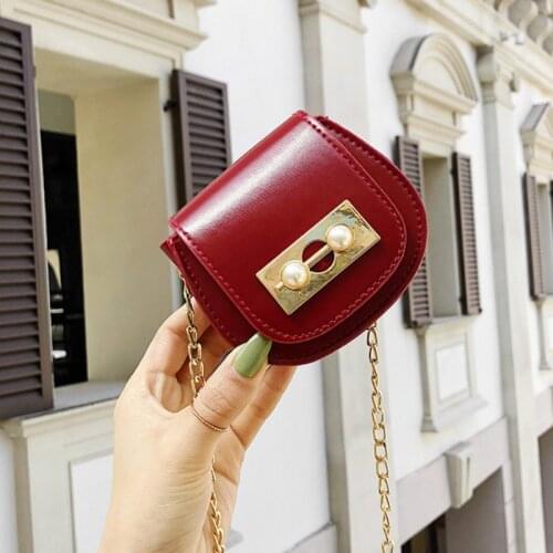 New Korean Child One Shoulder Crossbody Bag Fashion Wild Girls Chain Madoka Bags Coin Purse Women Clutch Hand Bags