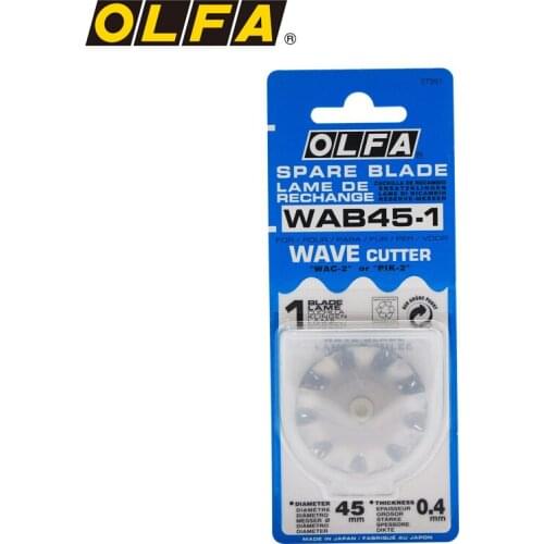 OLFA hob 45mm wave round blade stainless steel serrated blade OLFA WAB45-1