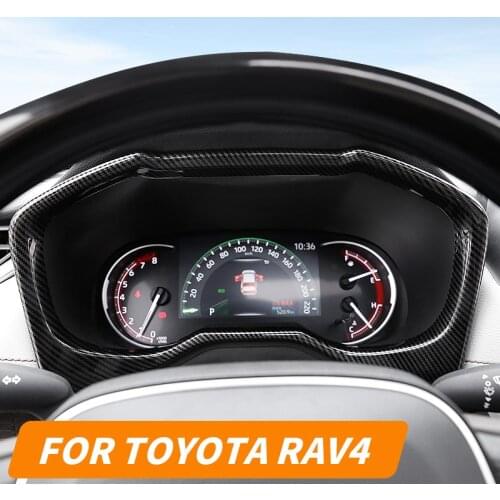 Central control dashboard panel frame carbon fiber decorative stickers modified accessories for Toyota RAV4 2020 2021