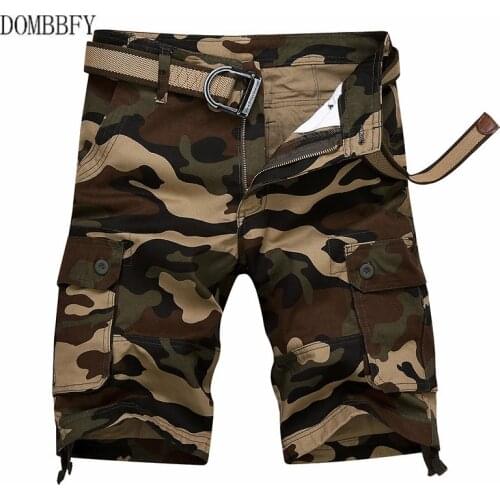 Summer Cargo Shorts Men Camouflage Camo Loose Multi-Pocket Overalls Cotton Casual Pants Homme Baggy Workout Military Shorts 44